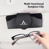 nlvc3 Car Glasses Case Sun Visor Leather Eyeglass Clip Auto Interior For Mitsubishi Eclipse Lancer Outlander Pajero Colt Delica Triton