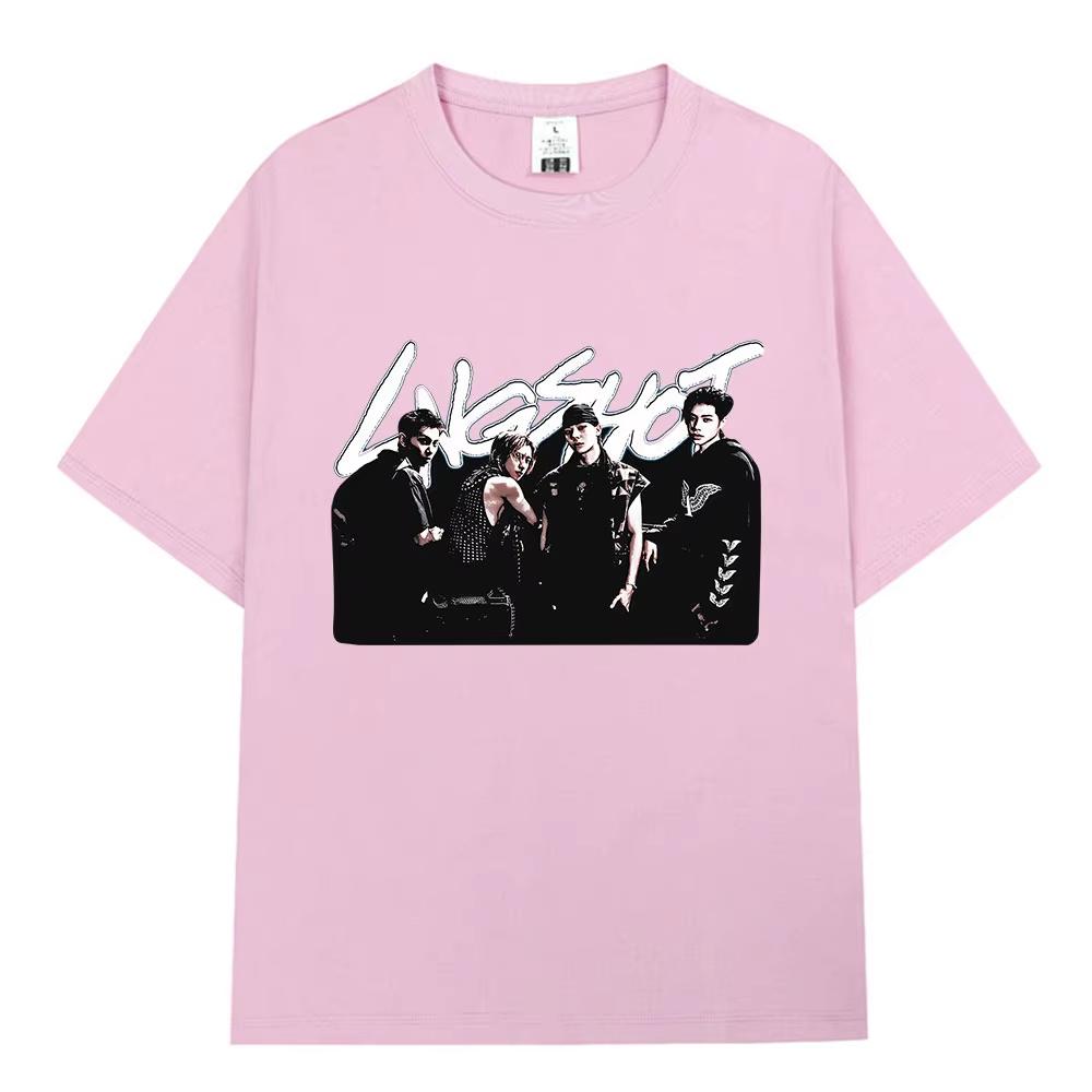 Korean Kpop Hip Hop Group Lngshot T Shirt Unisexs Women Clothing Fashion pure Cotton Casual Short Sleeve Tshirts Streetwear