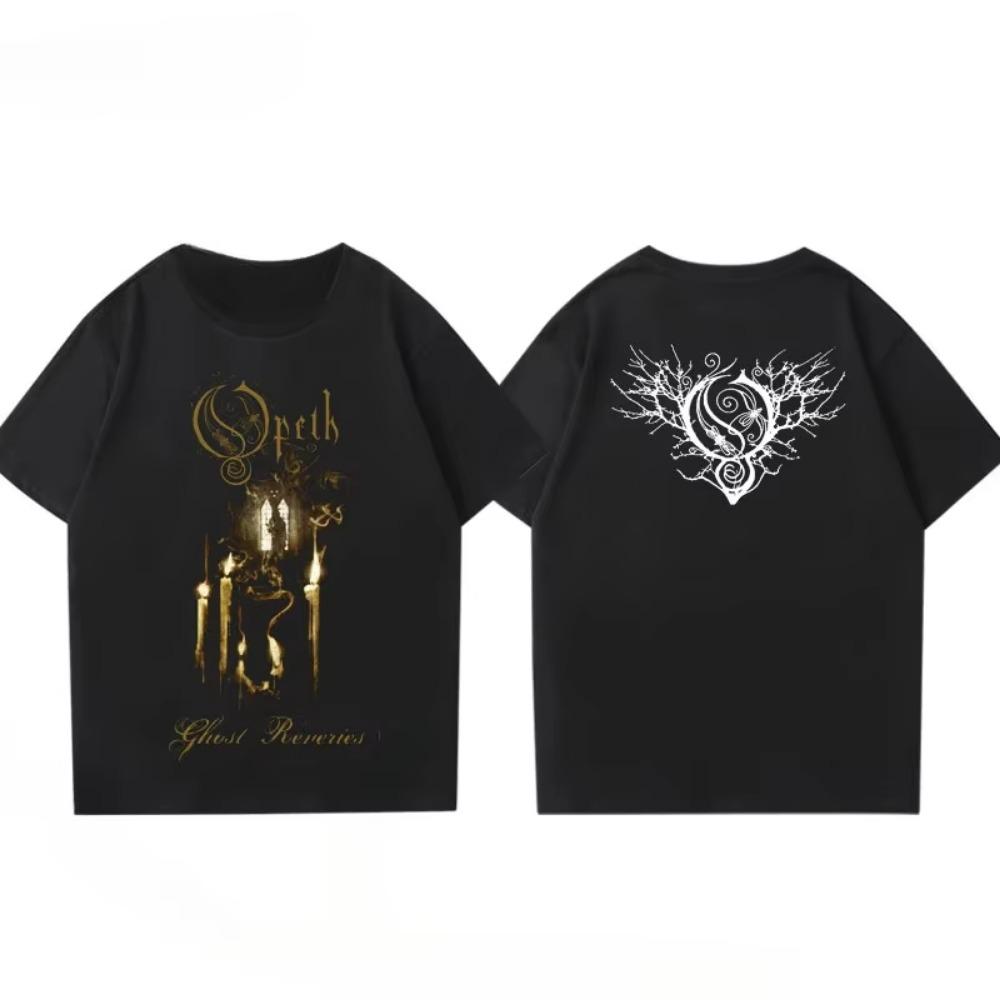Винтажная футболка с принтом прогрессив-дэт-метал группы для мужчин и женщин, модная футболка с коротким рукавом группы Opeth, уличная одежда, летняя футболка