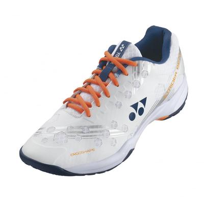 Бадминтонные кроссовки Yonex Power Cushion Strider Beat, Белый/Оранжевый (386), Размер 23.5 см