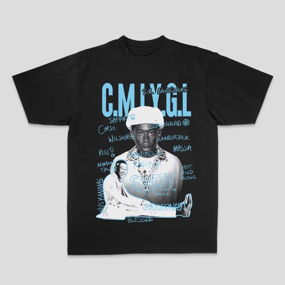 Летняя футболка Tyler The Creator для мужчин и женщин, Tyler рэп хип-хоп американский стрит принт, прямая печать, хлопок, футболка с коротким рукавом