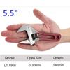 Adjustable Wrench Large Opening Short Handle Mini Monkey Spanner Laser Scale Rubber Wrapped Key Plumbing Pipeline Bathroom Tools