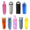 1pc Silicone Pen Container Animal Shape Pen Box Cartoon Pencil Case for Students
