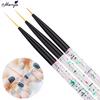3 шт. набор кистей для французского лайнера для дизайна ногтей, тонкие длинные линии, полоски, кисти для рисования, салон, домашняя ручка, инструменты для дизайна маникюра