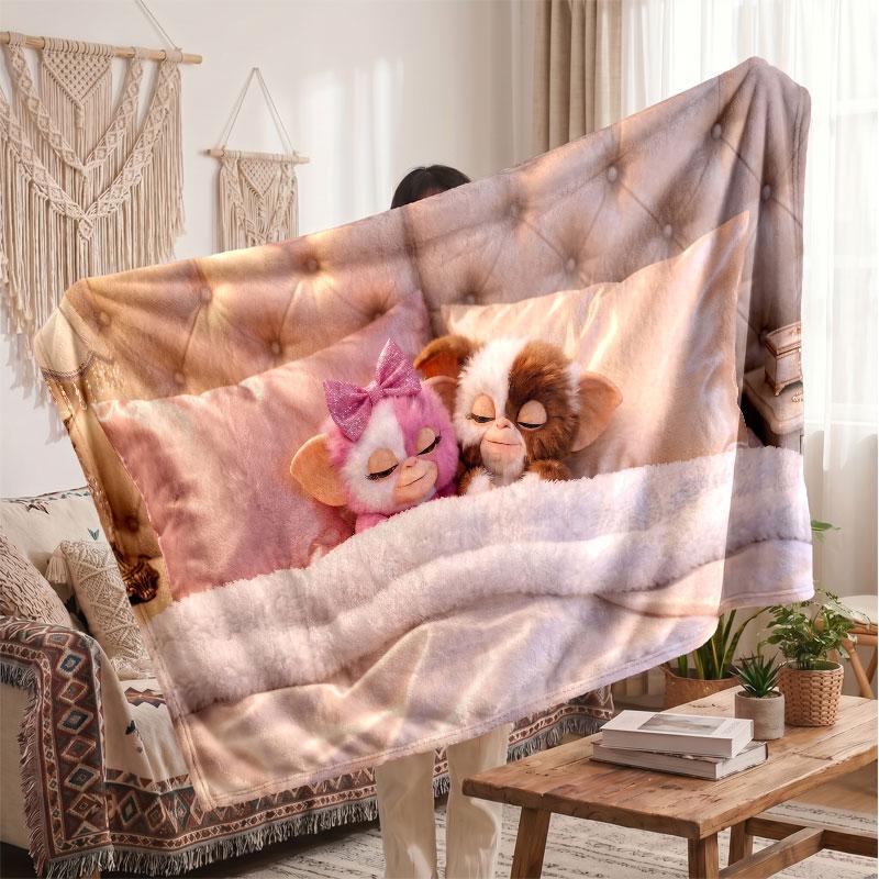 Warm Flannel BlanketGremlins Gizmo Soft Cozy Throw Blanket for Bedroom Couch