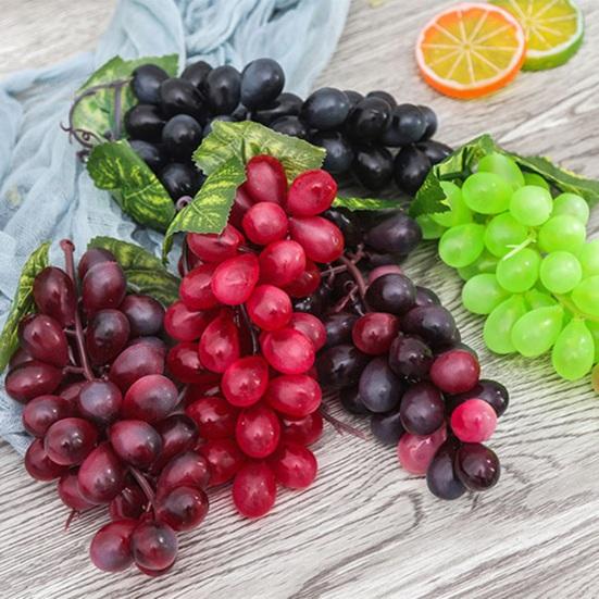 Искусственный виноград, реалистичное широкое применение, мягкая имитация растения, искусственные фрукты, опора для домашнего декора