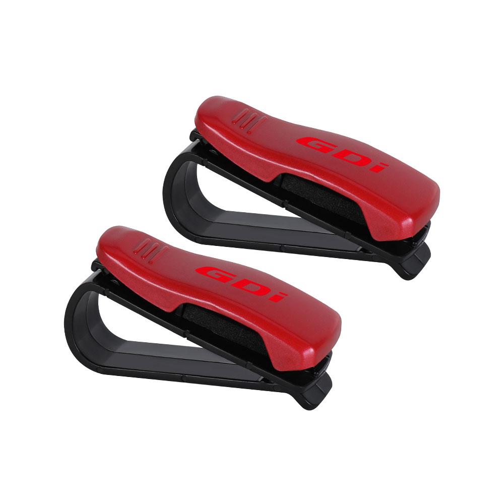 1/2PCS Car Badge Glasses Clip Auto Sun Visor Clamp Sunglasses Storage Accessories For Hyundai GDI Tucson Santafe Elantra i20 i30 lj2