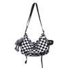 Summer Women's Bags  Large Capacity  Women's Commuting Men's Trendy Postman Plaid  One Shoulder Crossbody Bag