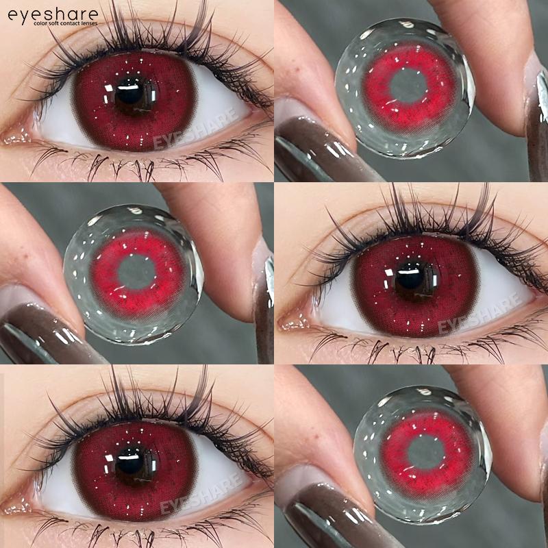 Eyeshare 2024 Новые синие контактные линзы для глаз с зелеными зрачками Корейская мода Colorcon Коричневые натуральные цветные линзы Серые линзы