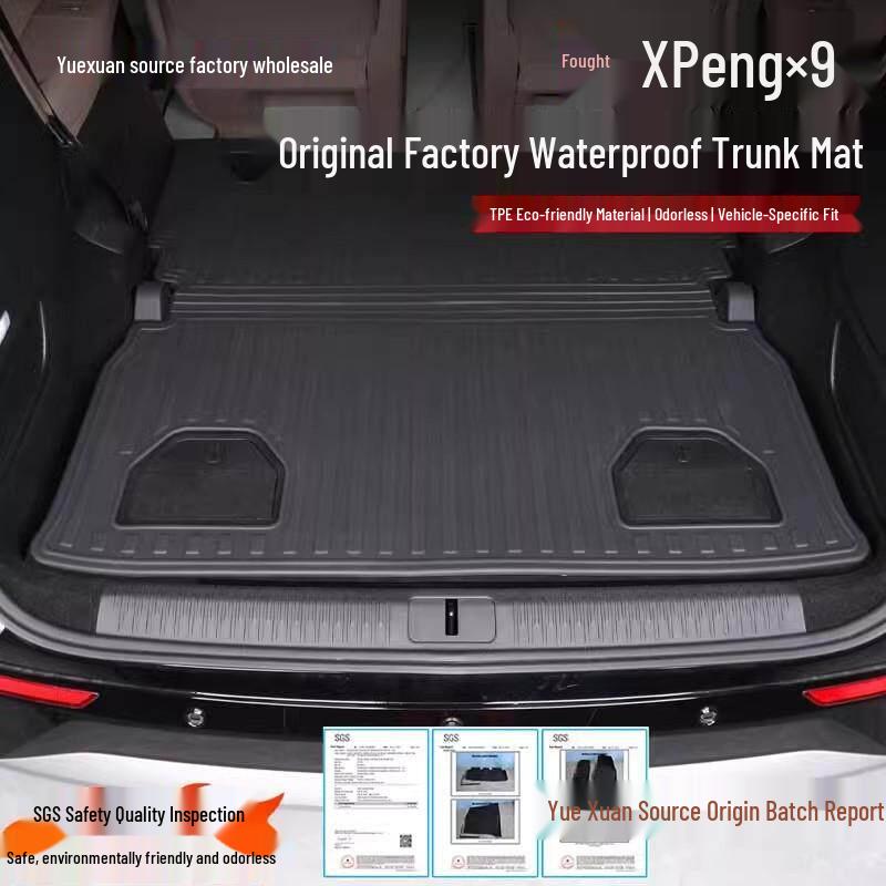 Waterproof Wear-Resistant TPE Trunk Mat for 26 Models of Xiaopeng X9