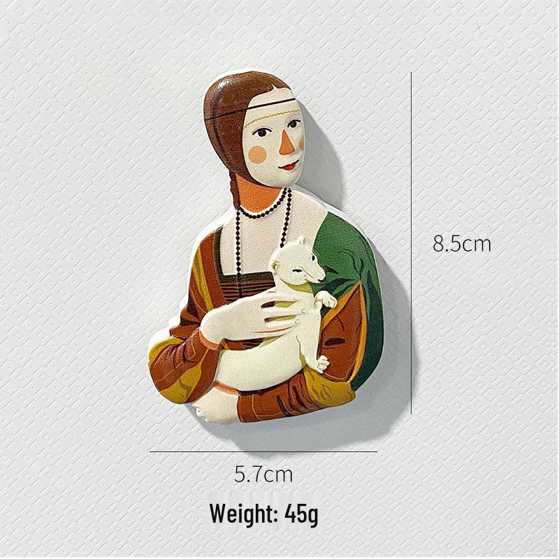 3D Полимерный Магнит на Холодильник: Знаменитая картина Ретро наклейка с персонажем