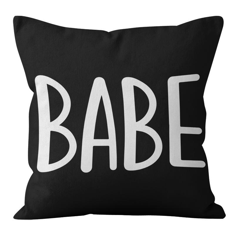 Скандинавский Минималистичный Стиль Черно-Белая Абстрактная Геометрическая Наволочка Домашняя Гостиная Диванная Подушка Наволочка