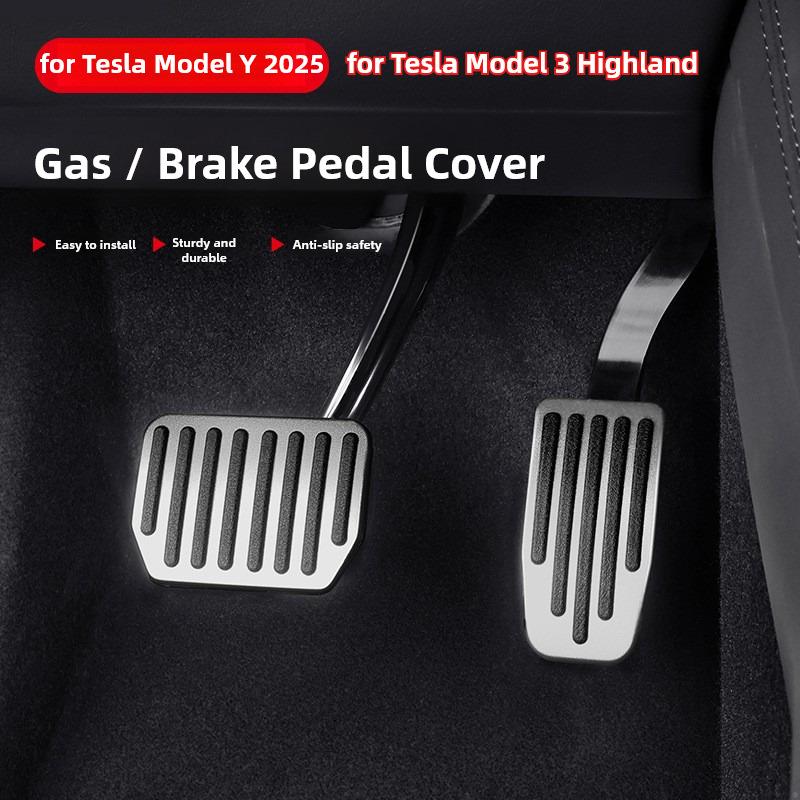 Для Tesla Model 3 Y Highland Juniper 2025 2026 Накладки на педали Акселератор Педаль газа Топливная педаль Накладка на педаль тормоза Детали из алюминиевого сплава