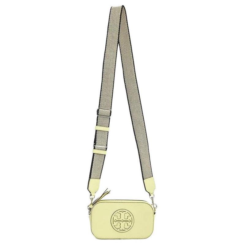TORY BURCH Miller Adjustable Detachable Shoulder Strap Leather Crossbody Shoulder Bag Mini Women Lemon Yellow 165071-700