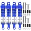 4PcsSet Shock Absorbers Aluminum Alloy Spring Damper Accessory for MN 112 D90 RC CarBlue