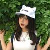 Girly Star Pattern Baseball Hat Kawaii Cute Peaked Cap Fashion Cat Ears Baseball Cap  Outdoor