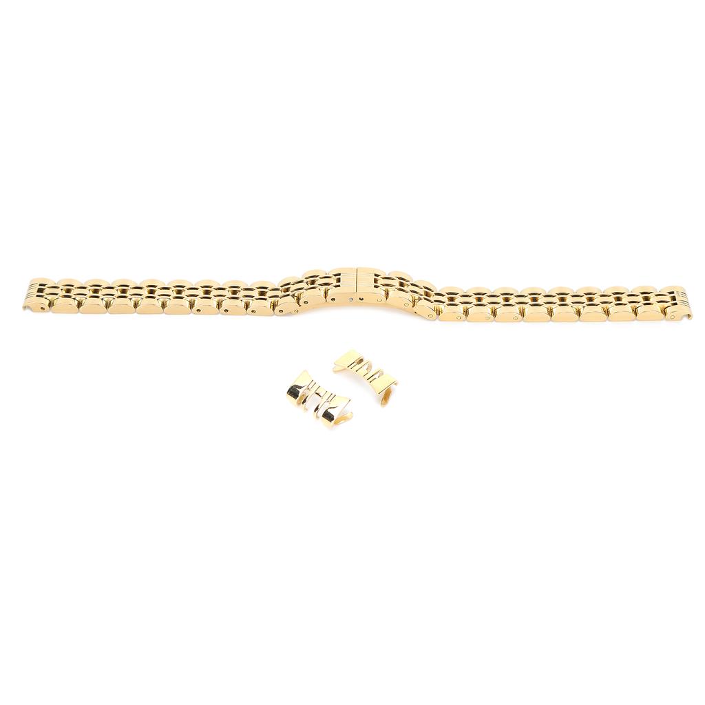 Ремешок для часов из нержавеющей стали 10 мм с защитой от ржавчины, сменный ремешок для часов, аксессуар для часовщика(Золото )