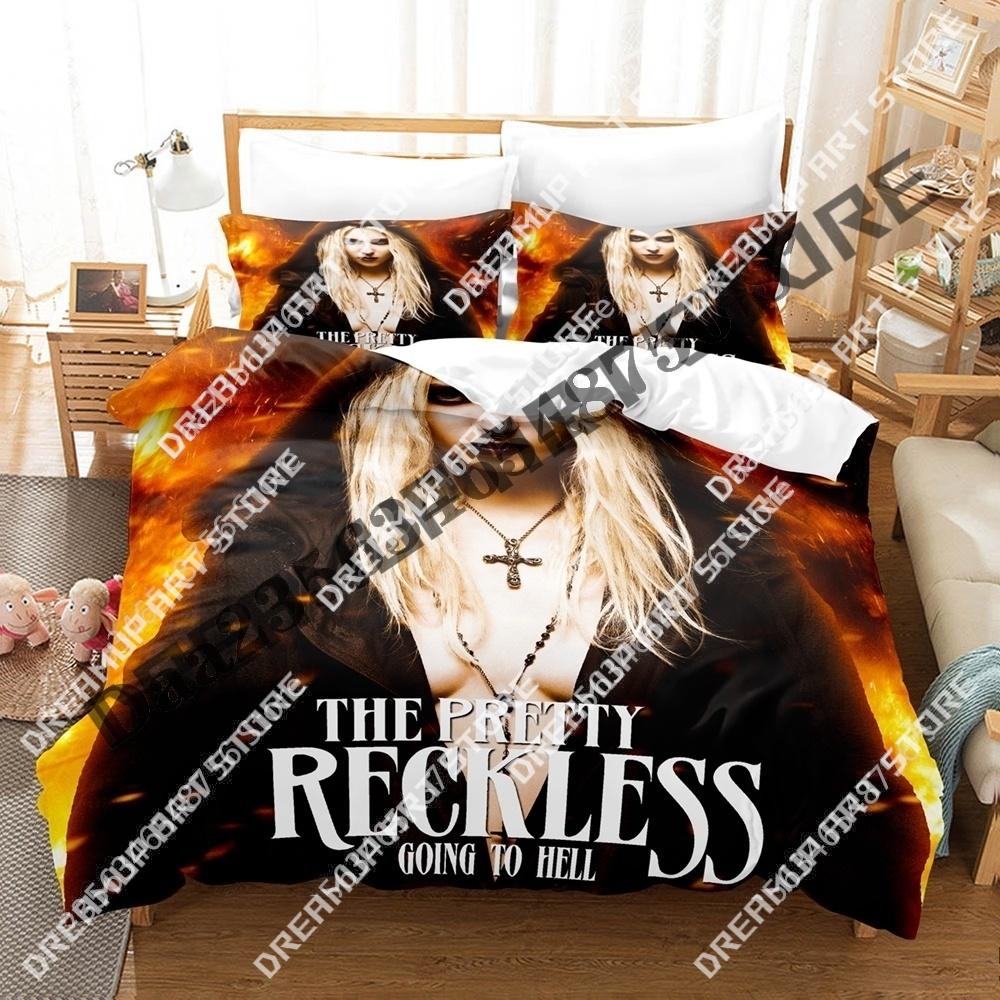 3D Печать Постельное белье The Pretty Reckless Размеры: Полуторный, Евро, King, Полный Размер Пододеяльник Наволочка Постельное для Мальчиков Девочек Взрослых Домашний Текстиль