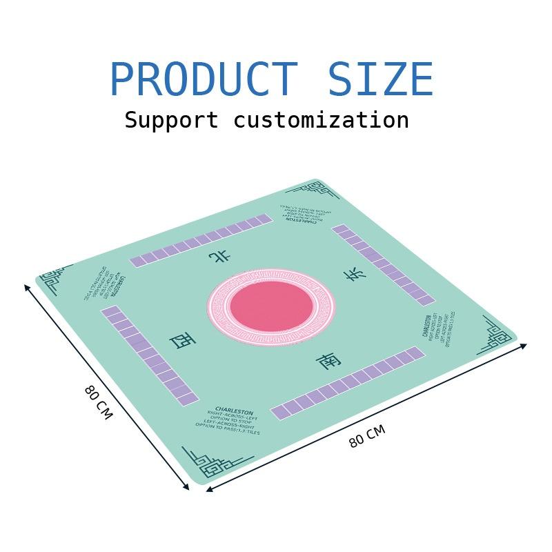 Luxurious Durable Hand-Painted Foldable Slip-Resistant Eco-Friendly Handmade Rubber America Mahjong Mat Smooth Entertainment