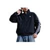 adidas Оригинальная мужская куртка Firebird Woven Stand Collar Retro Fashion Loose Versatile Logo Jacket Black KB2466