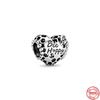 925 Sterling Silver Heart Paw Clear Snowflake Sparkling Crown Pumpkin Charm Bead Fit Woman's Bracelet