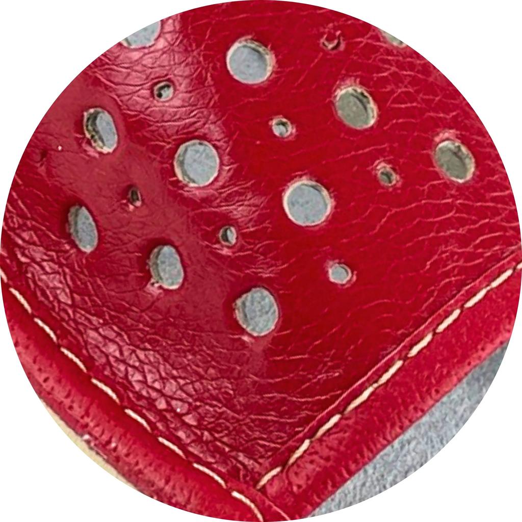 Red women's slippers, women's summer slippers in a strong red color 39