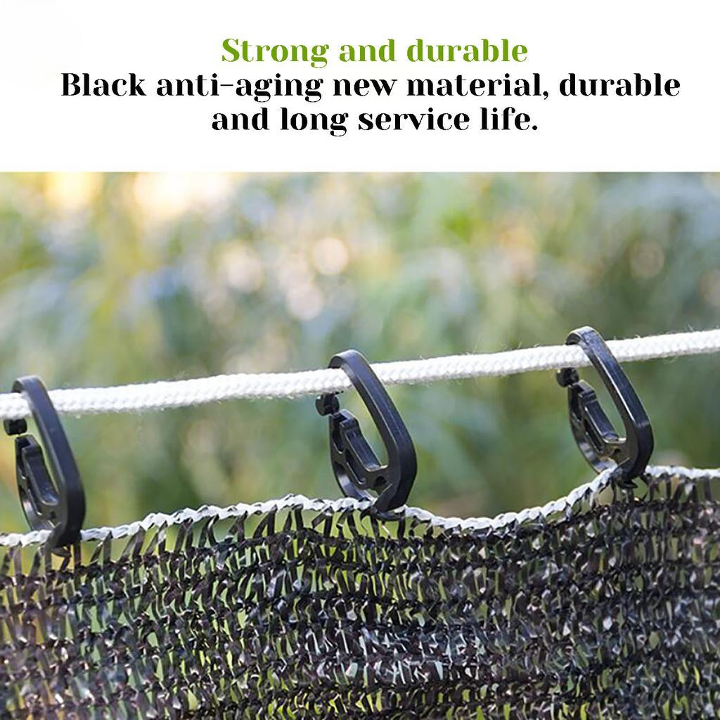 Многофункциональные пластиковые круглые зажимы для тента, садовая солнцезащитная сетка, фиксирующий зажим, многоразовый для кемпингового тента, крючок для сетки от птиц