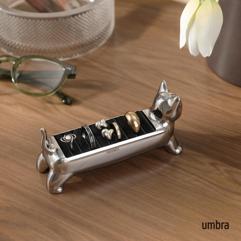 Официальный Umbra Кольцо для кошки Ювелирное украшение Аксессуар x D12 x Держатель, Серебристый, Хранение, Хранение, Ш3.7 В5.3см