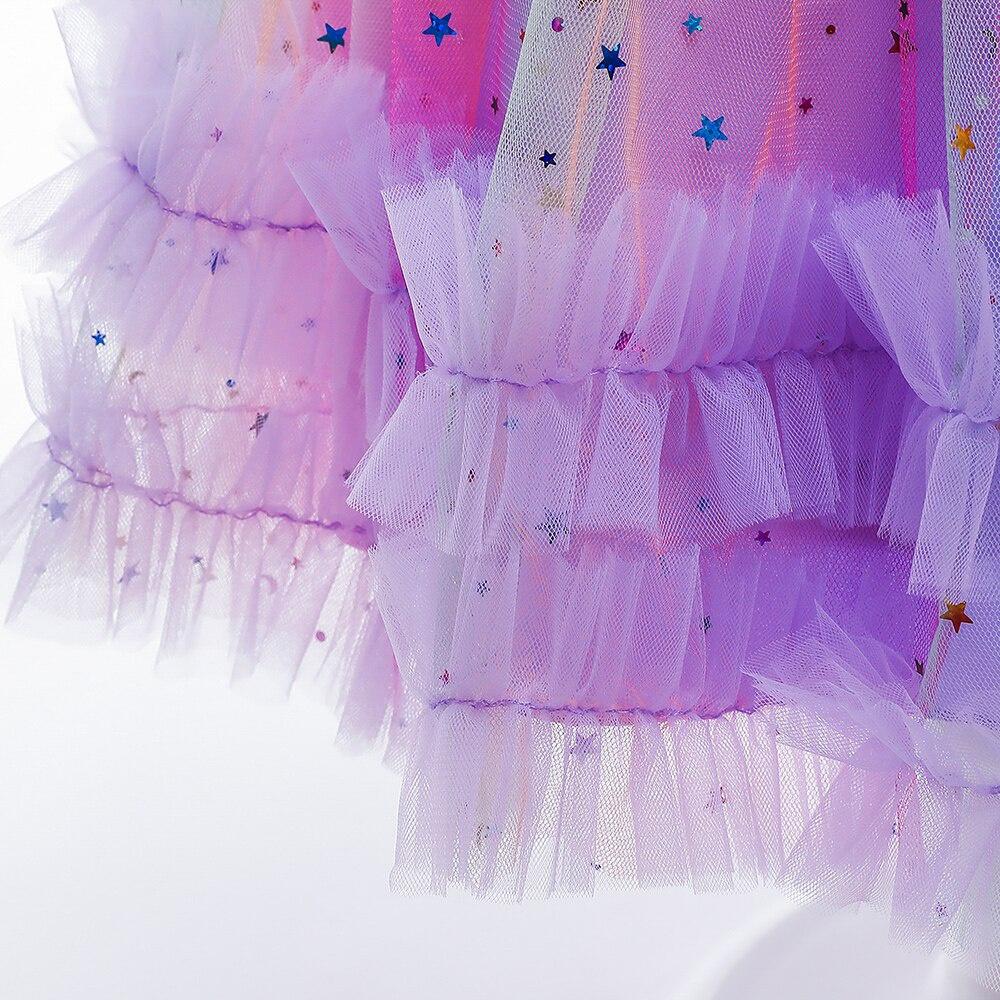 Блестящее платье принцессы из тюля для девочек 3-10 лет, вечернее платье с аппликацией в виде сердца с градиентом, весна 2025 г.