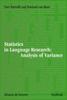 Книга Statistics In Language Research : Analysis of Variance