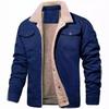 New Men's Fleece Lined Cotton Cargo Jacket, Casual Autumn Winter Men's Outerwear, Wholesale