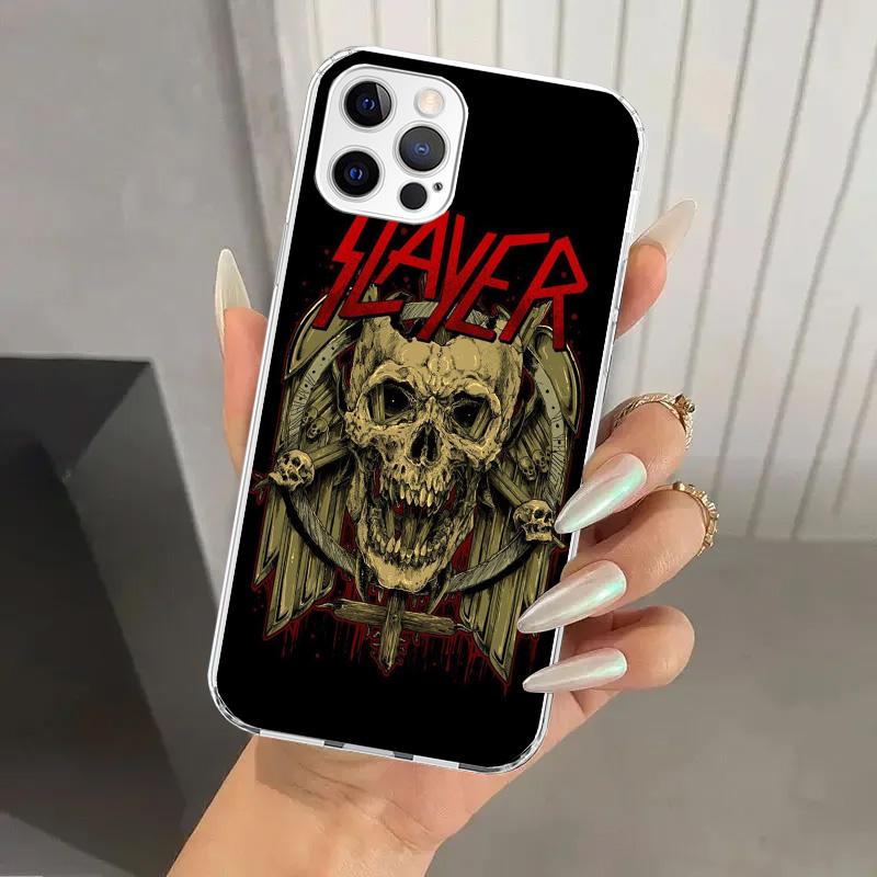 Slayer Heavy Metal Rock Band Phone Case for Iphone 17 Air 16 15 Plus 14 13 Mini 12 11 Pro Max 16E 7 8 SE 2020 Soft Funda Print S