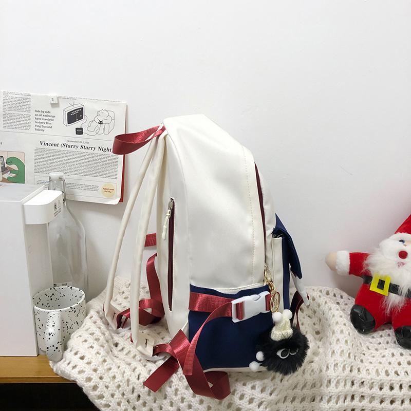 Большая вместимость, легкий школьный рюкзак для средней школы, женский, контрастный цвет