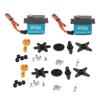2Pcs 20kg RC Metal Gear Digital Servo with 25T Metal Servo Arm for 110 112 RC Car Plane Blue