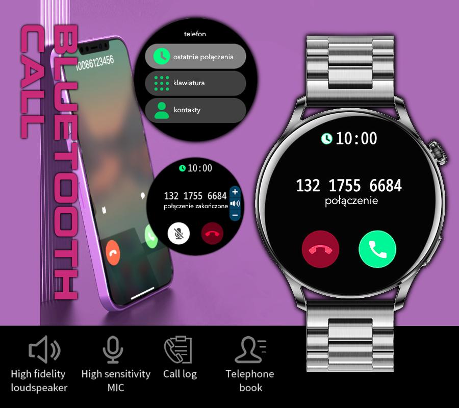 Smartwatch Rubicon Rnce81 Różowe Złoto Siatka