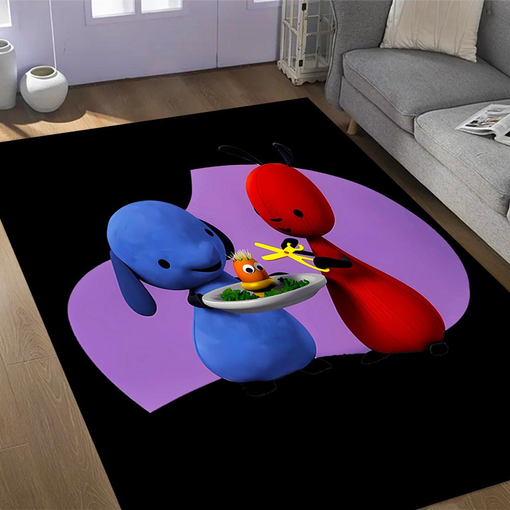 Bing's Birthday Celebration Themed Anti-Slip Rugs - Polyester Home Decor, Suitable for Bedrooms, Living Rooms, Doorways, Studios, and Decorations