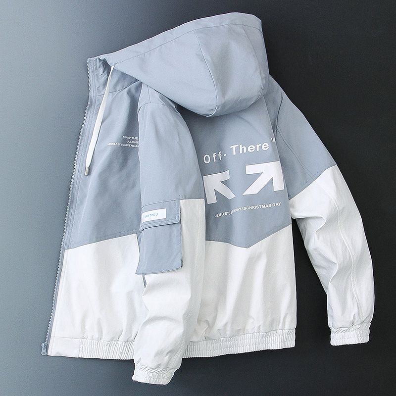 Весенне-осенние мужские куртки с капюшоном, ветрозащитные модные мужские ветровки, свободные пальто, студенческие куртки, верхняя одежда