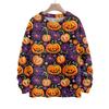 Womens 3D Digital Print Crew Neck Long Sleeve Sweatshirt Streetwear Casual Oversized Hoodie-Free Pullover