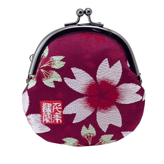 Senshi-Shuin Nishijin-ori Gold Brocade Gamaguchi (Clasp) 2.5-sun Round Coin Purse (Lined) (Edo Purpl