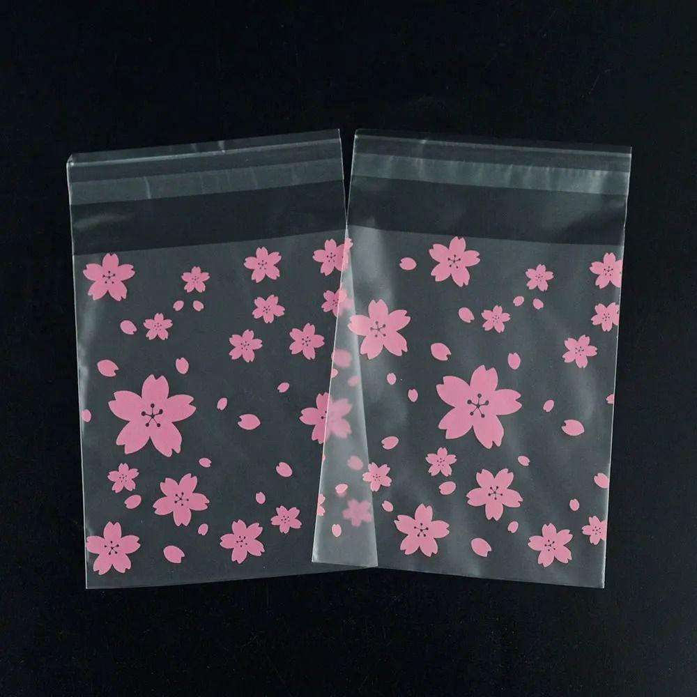 100Pcs Self-adhesive Candy Gift Bags Cookies Baking Packaging Bag Xmas Party Decor Favors