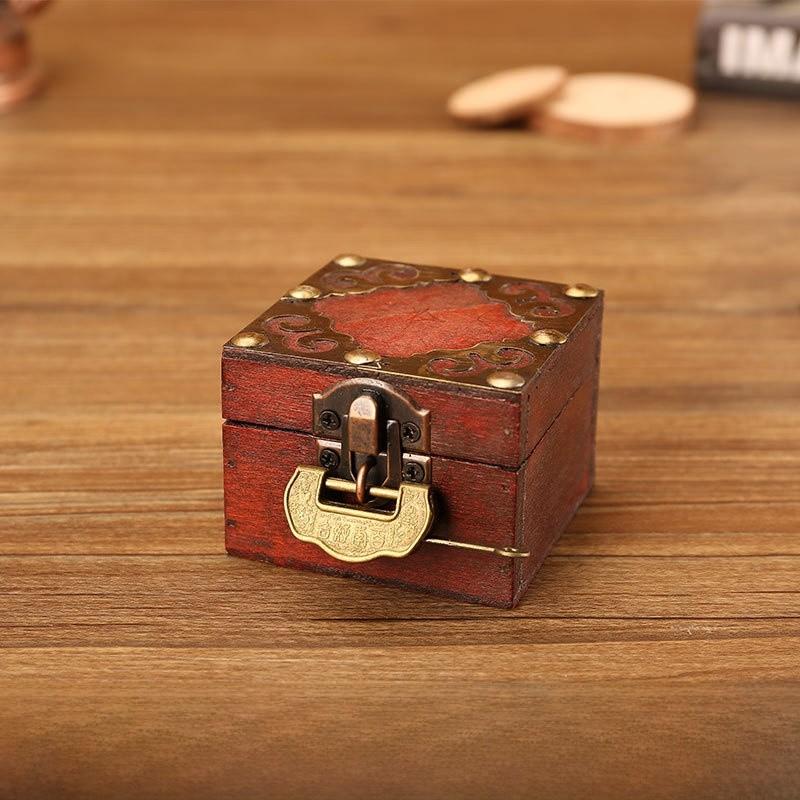 Vintage Storage Wooden Box With Lid For Bedroom Desk Organization And Decor Home