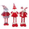 Stretchable Plush Doll Ornament Adjustable Height Telescoping Plush Figure Christmas Decoration for Living Room Bedroom