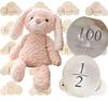 Первая игрушка медведь половина дня рождения 100 дней празднование мой список младенцев плюшевые игрушки подарок детский душ деревянная бирка JP-SAKURA [подлинный] (Кролик (с + Воздушный шар))