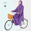 Raincoat for Bicycles, Electric Bikes, Long Full-Body Storm-Proof Rain Poncho for Women, Adult Outerwear, Single-Person, Detachable Rain Poncho