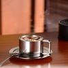 1 комплект кофейных чашек из нержавеющей стали с двойными стенками, термостойкая кружка с блюдцем, ложкой, столовыми приборами для напитков, кухонными принадлежностями для кафе