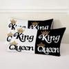 Black White King Queen Crown Design 3D Printed Quilt Cover Soft Comfortable Bedding Cover Home Textiles Duvet Cover Pillowcases