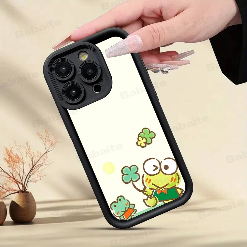 Милый Мультяшный Чехол для Телефона K-Keroppis Для IPhone 11 12 13 16 15 17 14 Pro Max Мягкий Силиконовый Чехол Funda