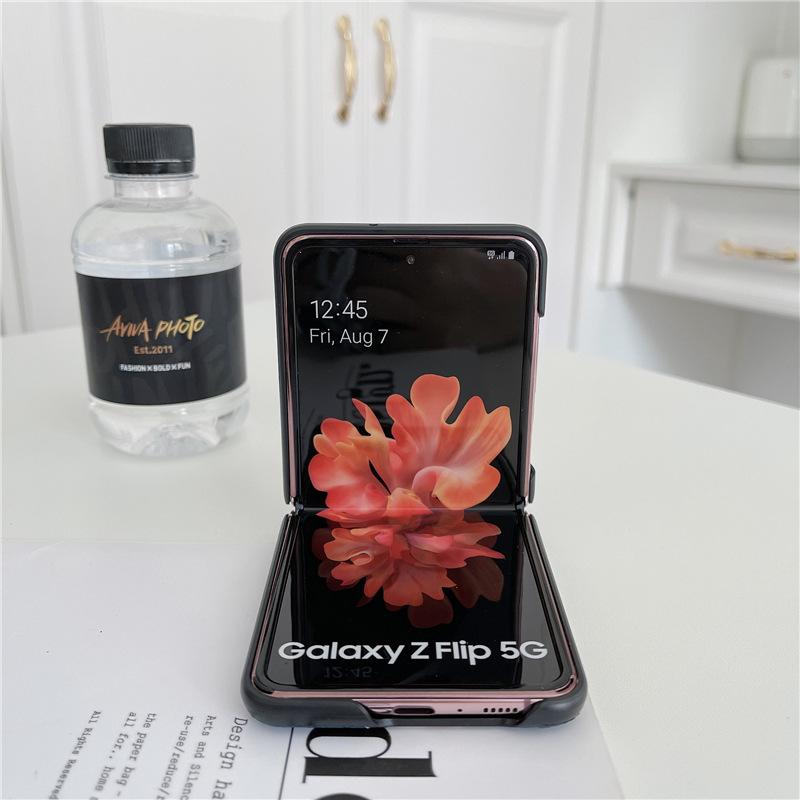 Складной чехол с рисунком личи для Samsung Galaxy Z, 2021, роскошные противоударные кожаные чехлы с откидной крышкой для F7000, 2021