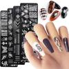 1 Pc Snake Nail Art Stamping Plates Wild Animal Prints Leopard Tiger Skins Nail Stencils Flower Lace Stamping Templates