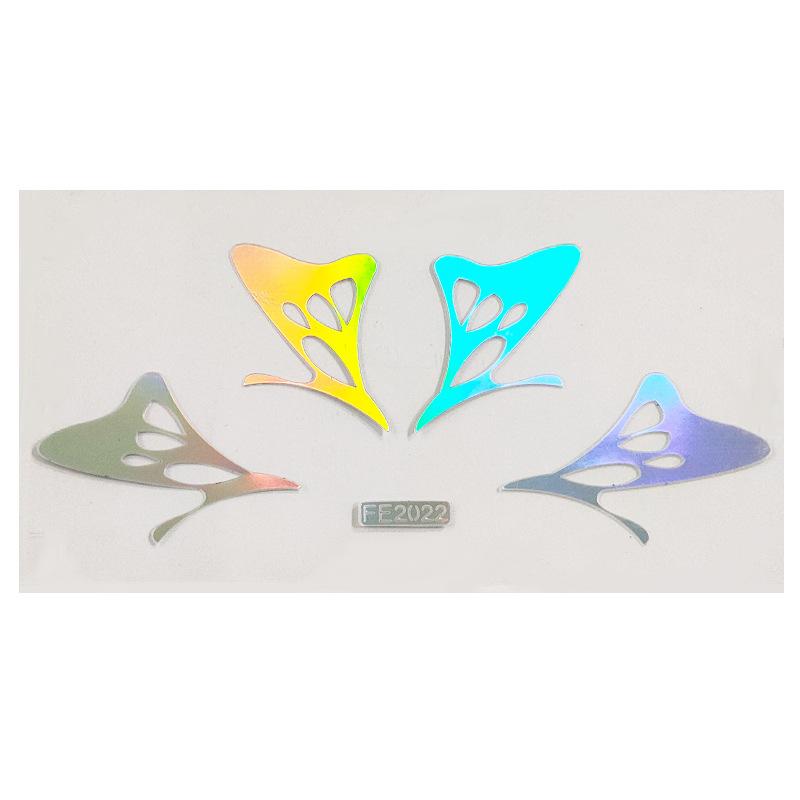 Временная наклейка для лица, наклейка для татуировки, сценическое искусство, наклейка для красоты, сделай сам, имитация лазерного лазера, наклейка для лица, наклейка